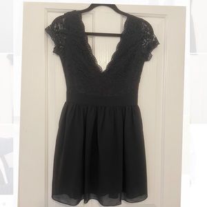 Black Lace Mini Dress